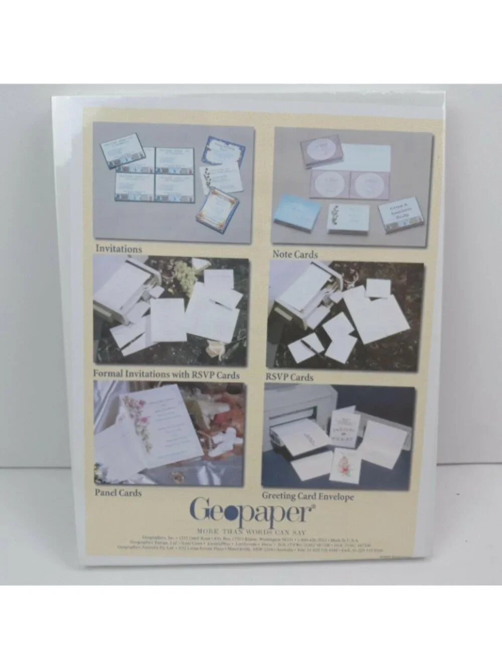 Geographics 24 Scroll Letter Blank Party Invitations 25 Envelopes 4.25
